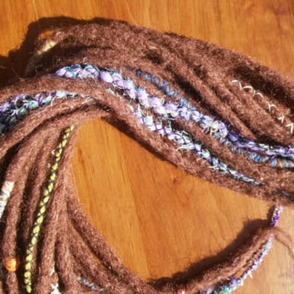 super long boho crochet thick brown dreadlocks